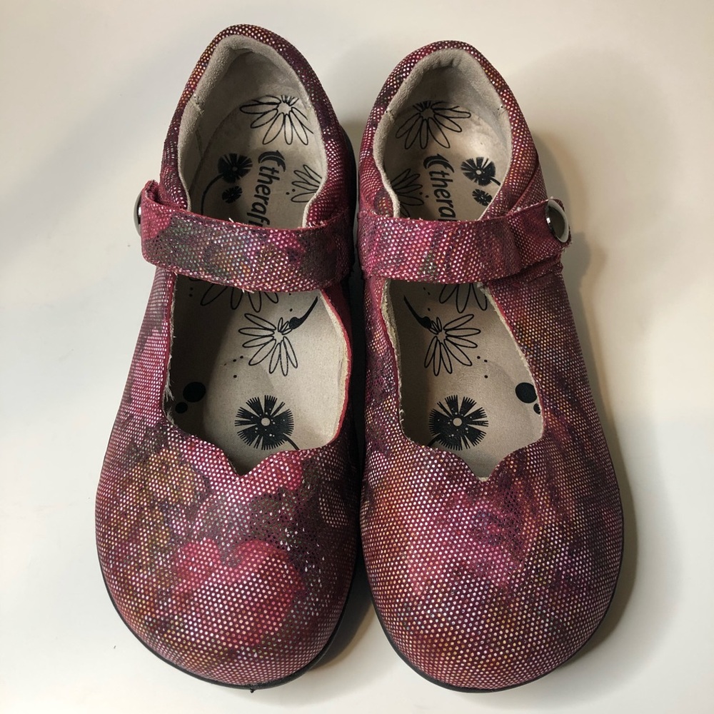Therafit Mary Janes Rose Print